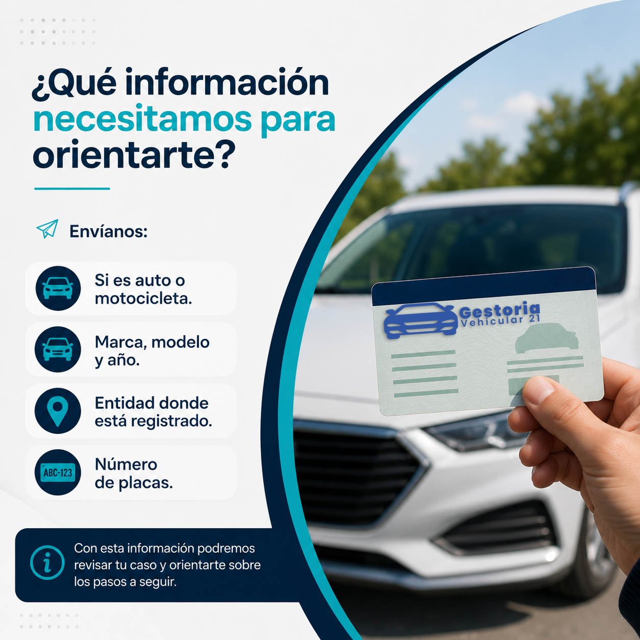 Información necesaria para renovación de tarjeta